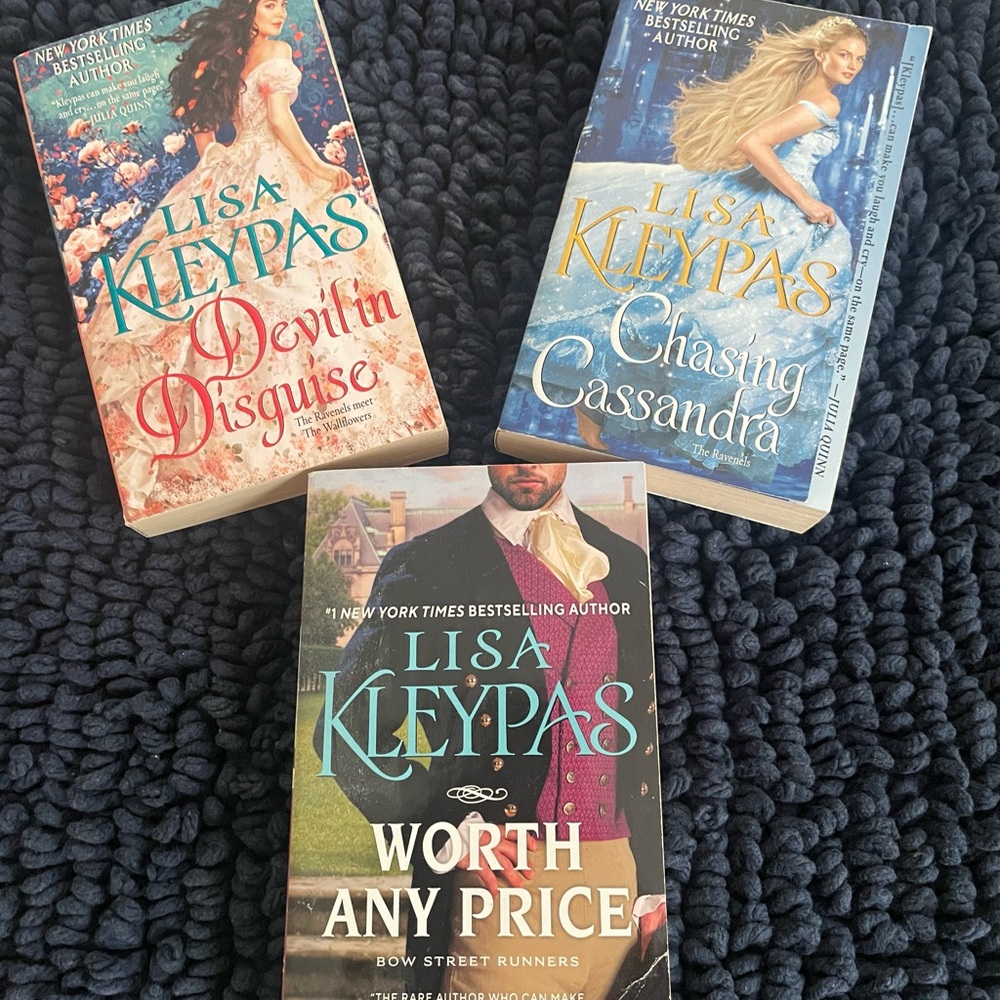 Three Regency Romance Paperback Novels by Bestselling Author Lisa Kleypas